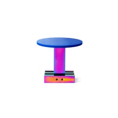 Rainbow Color Stainless Steel Hot Round Side Table by Studio Buzao