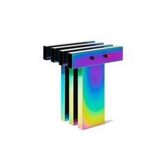 Rainbow Color Stainless Steel Hot Side Table by Studio Buzao