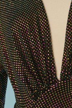 Rainbow crystal mini cocktail dress ALEXANDRE VAUTHIER Cruise 2022