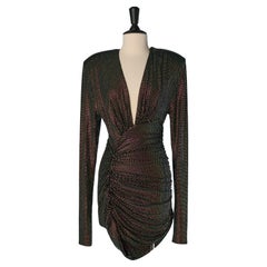 Rainbow crystal mini cocktail dress ALEXANDRE VAUTHIER Cruise 2022