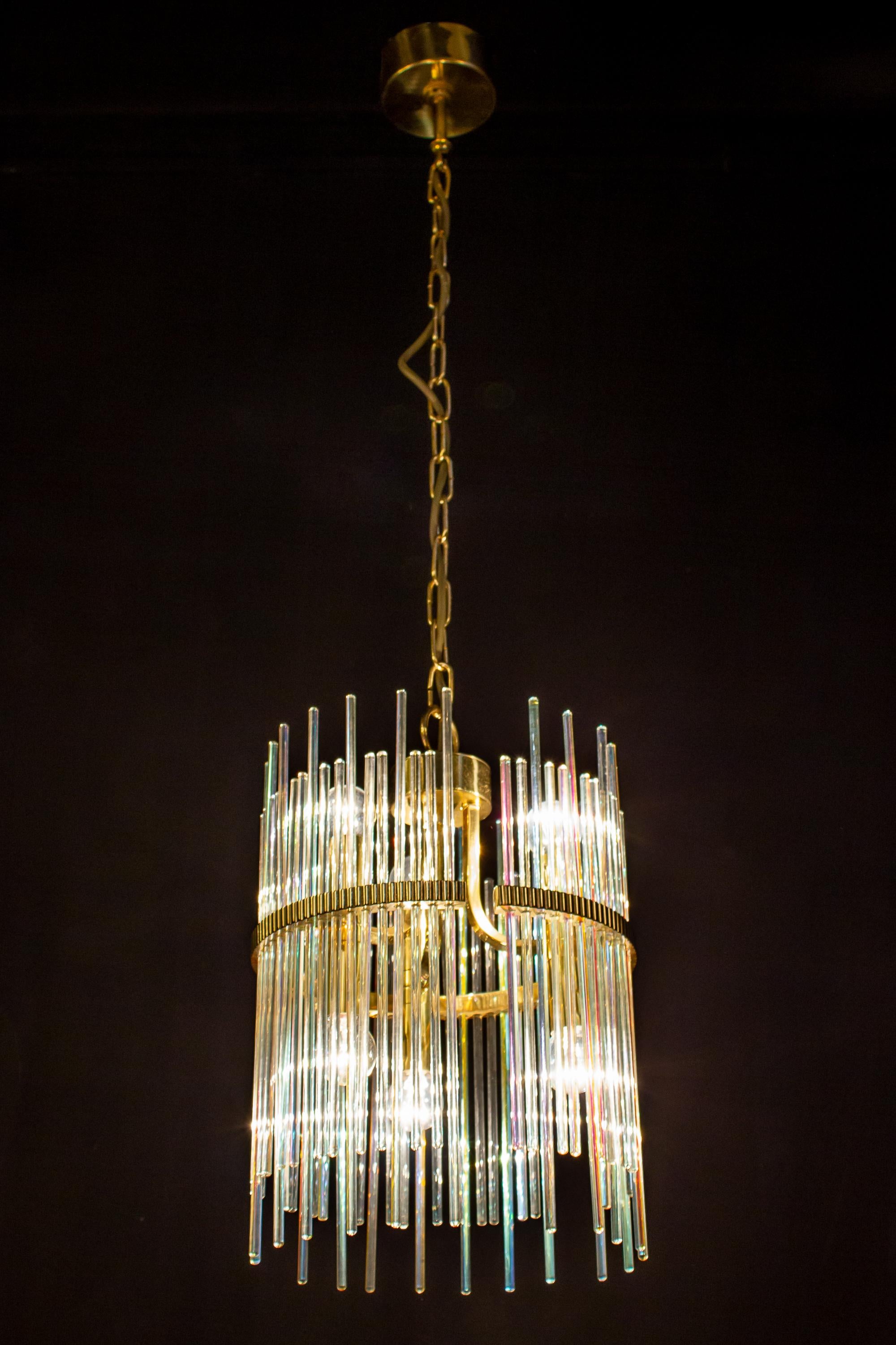 rainbow crystal chandelier