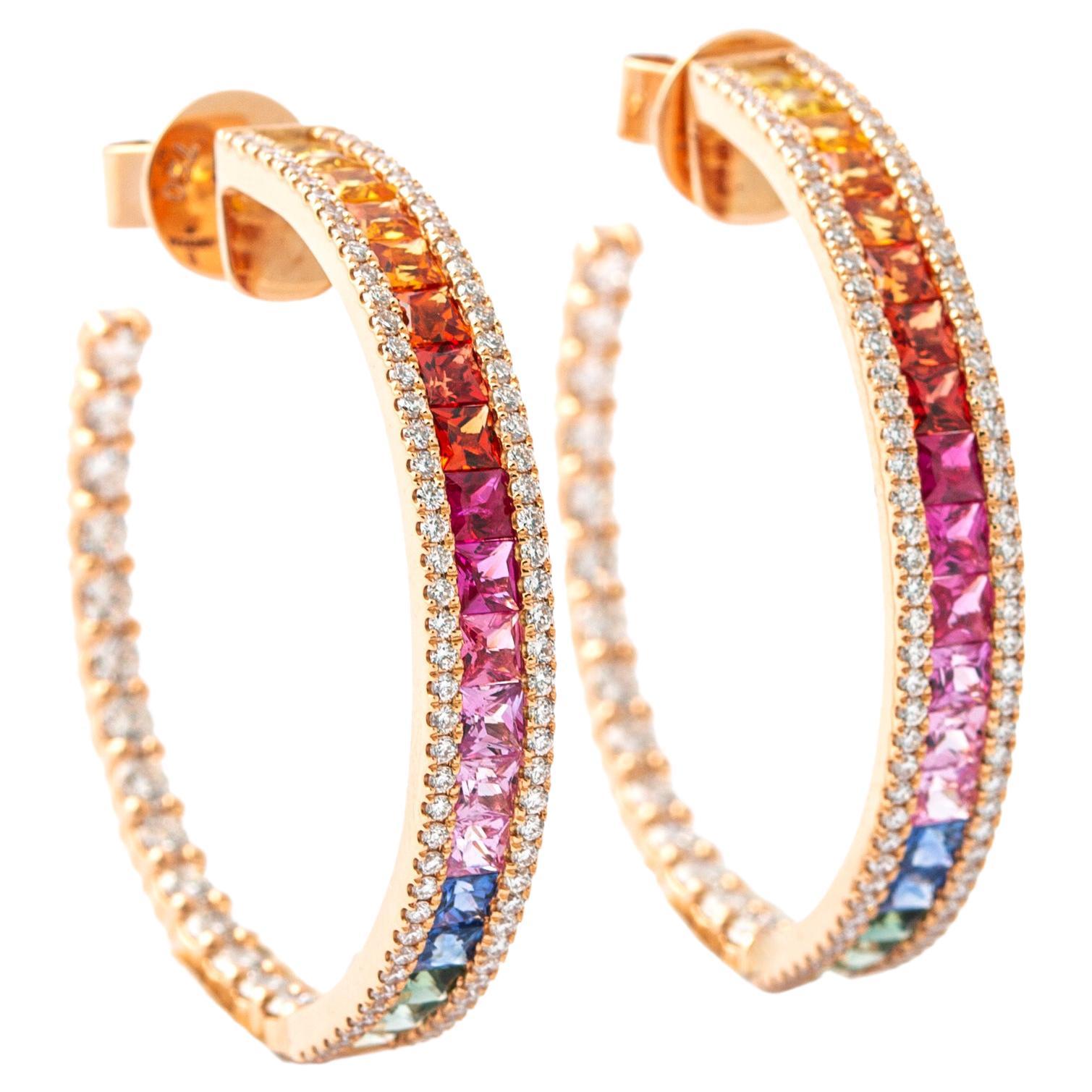 Rainbow Diamonds Earrings