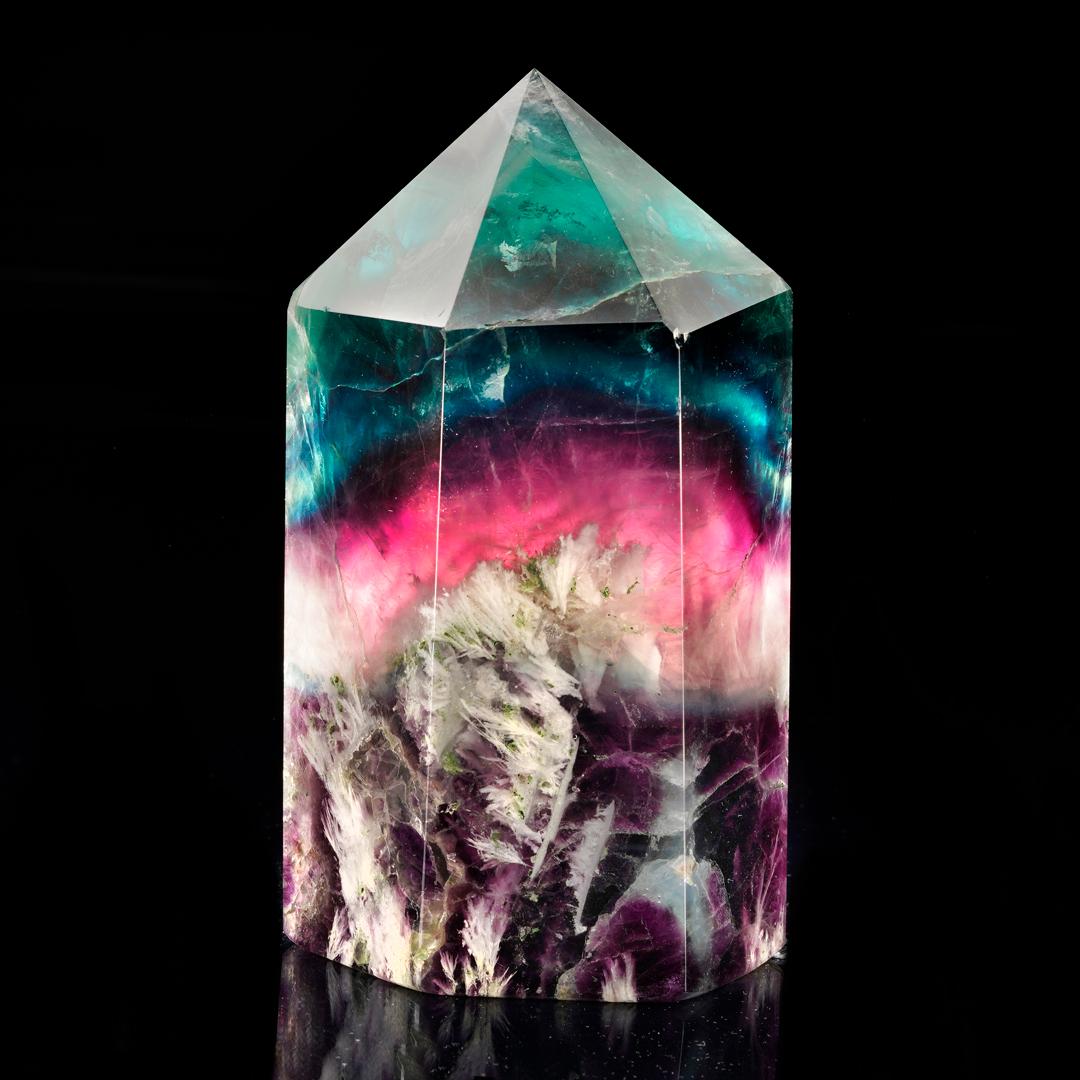 Contemporary Rainbow Fluorite Tower From China // 4.60 Lb.