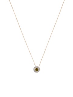 14K Tourmaline & Diamond Pendant: Elegant Statement Necklace, Luxury Jewelry