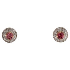 14K Turmalin & Diamant-Ohrstecker - Atemberaubender luxuriöser Edelsteinschmuck