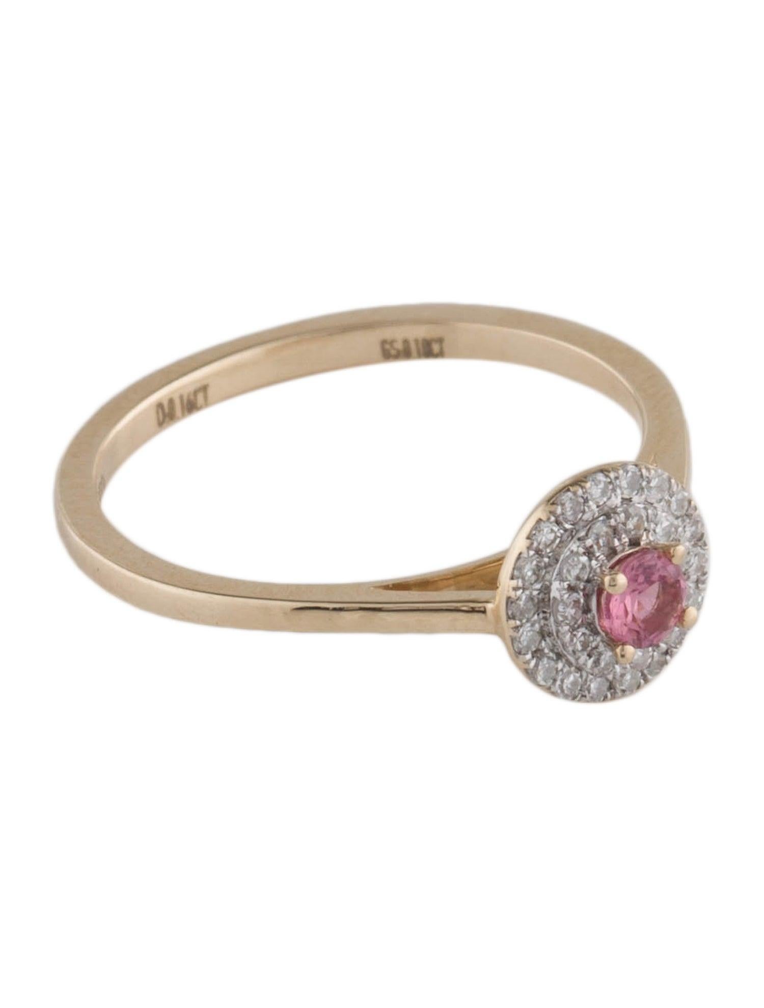 Indulge in the mesmerizing allure of our Rainbow Gemstone Radiance Pink Tourmaline and Diamond Ring—a sublime addition to Jeweltique's exquisite collection. This enchanting ring is a celebration of nature's kaleidoscope, where each stone tells a