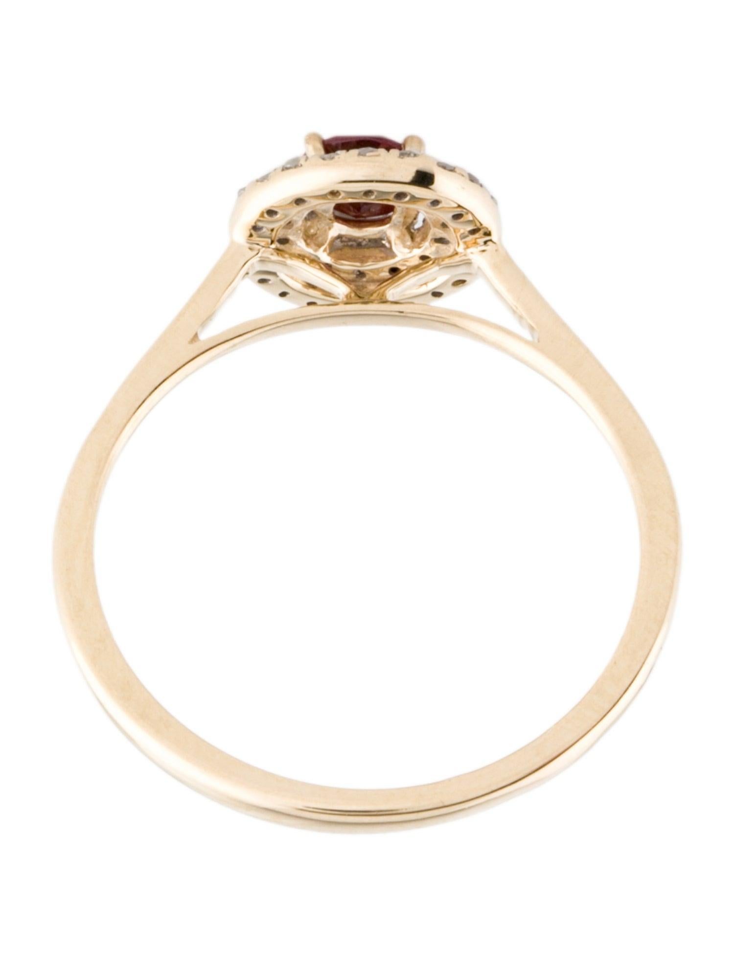 Elegant 14K Tourmaline & Diamond Cocktail Ring - Size 6.25  Luxurious Jewelry In New Condition For Sale In Holtsville, NY