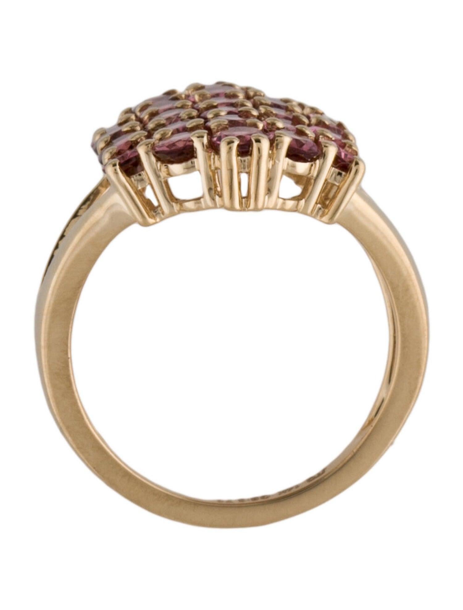 Elegant 14K Pink Tourmaline Cocktail Ring - Size 7  Vintage Gemstone Ring In New Condition For Sale In Holtsville, NY
