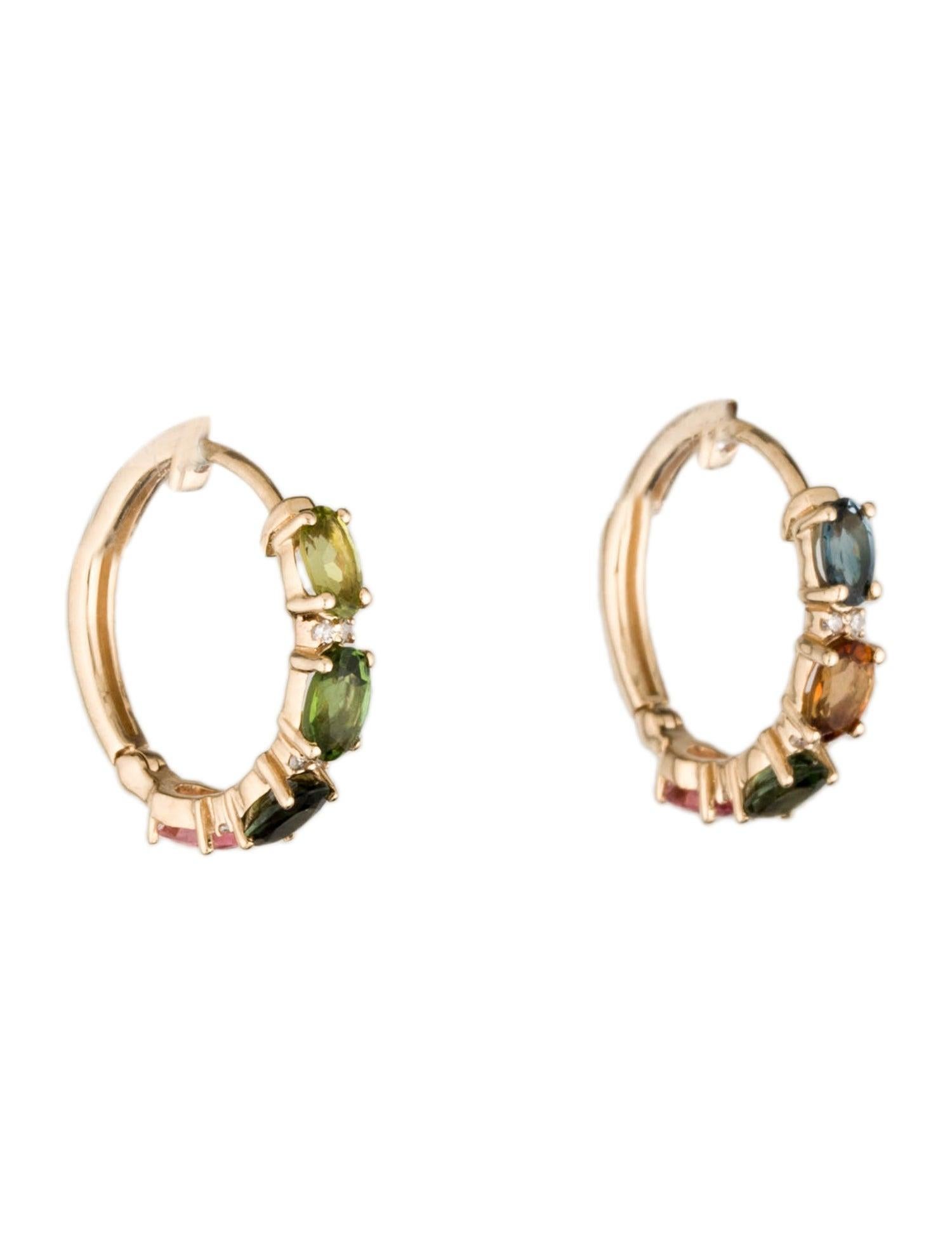 Step into the enchanting world of Rainbow Gemstone Radiance with our exquisite Tourmaline and Diamond Earrings, a dazzling testament to nature's kaleidoscopic beauty. Crafted with precision and passion by Jeweltique, this collection captures the