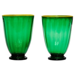 Rainbow Glass Set of 2 Green, Murano Glass, by La Doublej, 100% Made in Italy