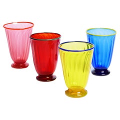 Rainbow Glass Set of 4, Murano Glass, by La DoubleJ, 100% Made in Italy