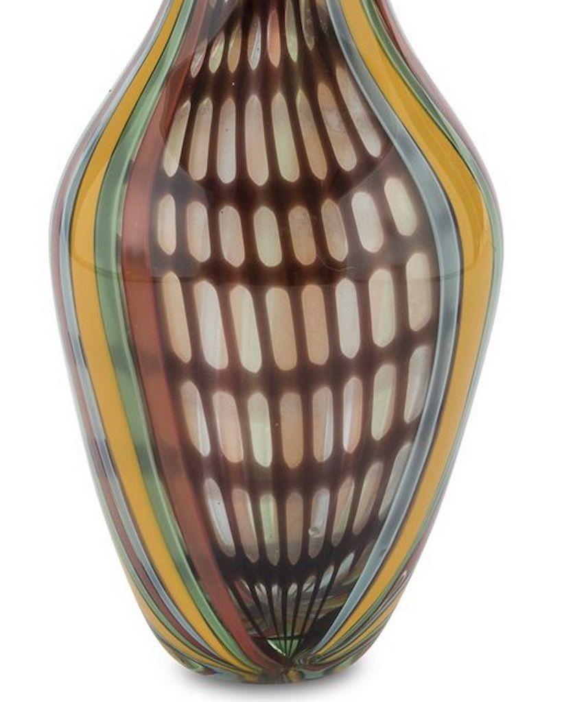 vintage rainbow glass vase