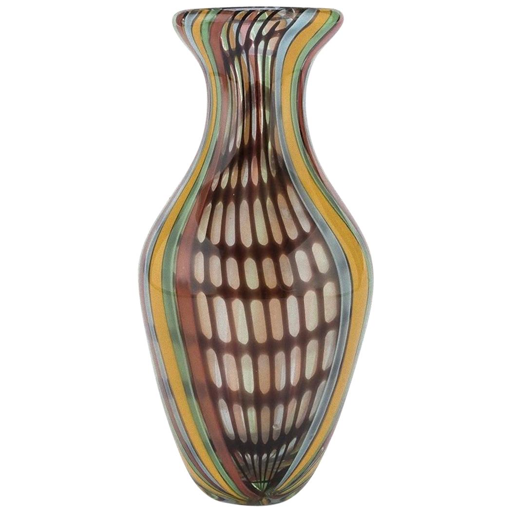 Rainbow Glass Vase, Italy, 1970s