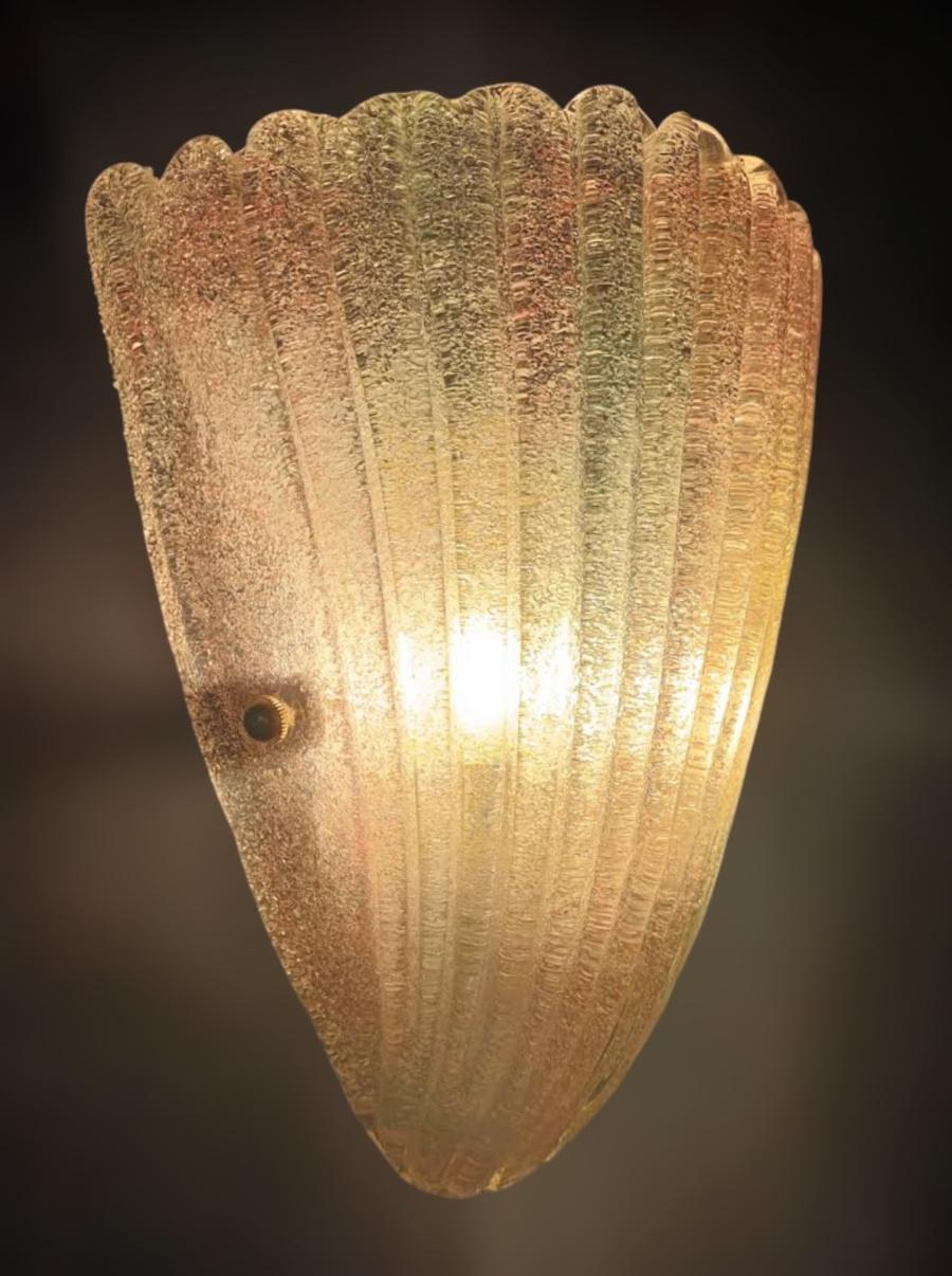 Murano Glass Rainbow Graniglia Shield Sconce, 3 Available For Sale