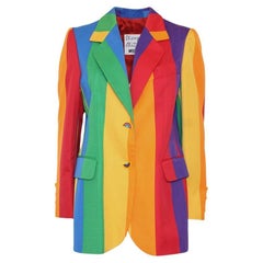 Royal Blue and White Plain Rainbow Wizard of Oz Jacket - Jackets Masters