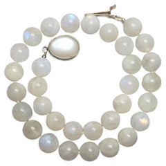 Collana con pietra di luna arcobaleno