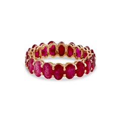 Ruby Oval Ring In 18K Yellow Gold