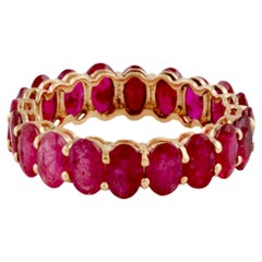 Ruby Oval Ring In 18K Yellow Gold