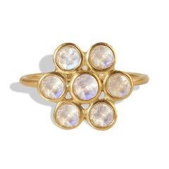 1.2 carat Rainbow Moonstone Gold Ring