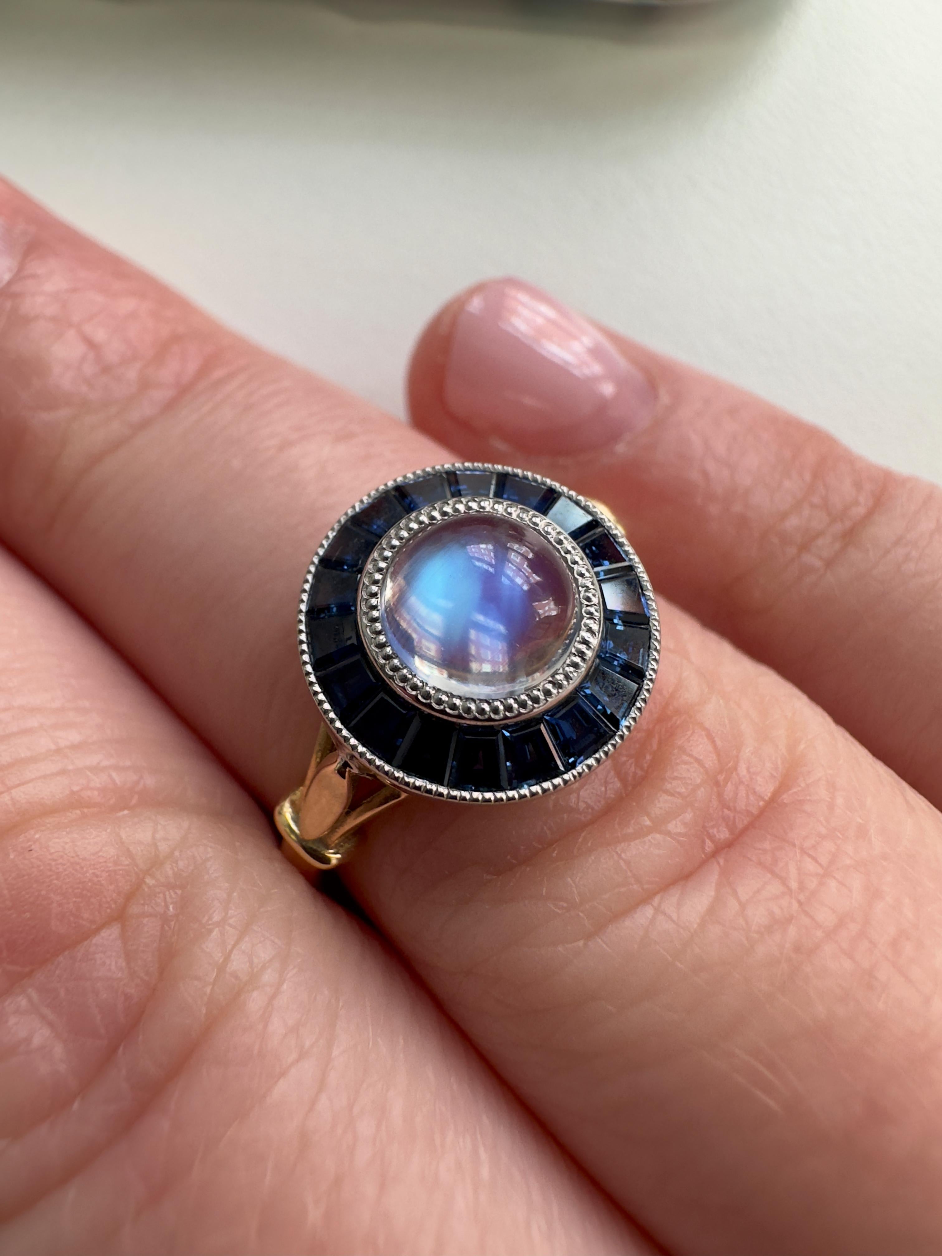 moonstone sapphire ring
