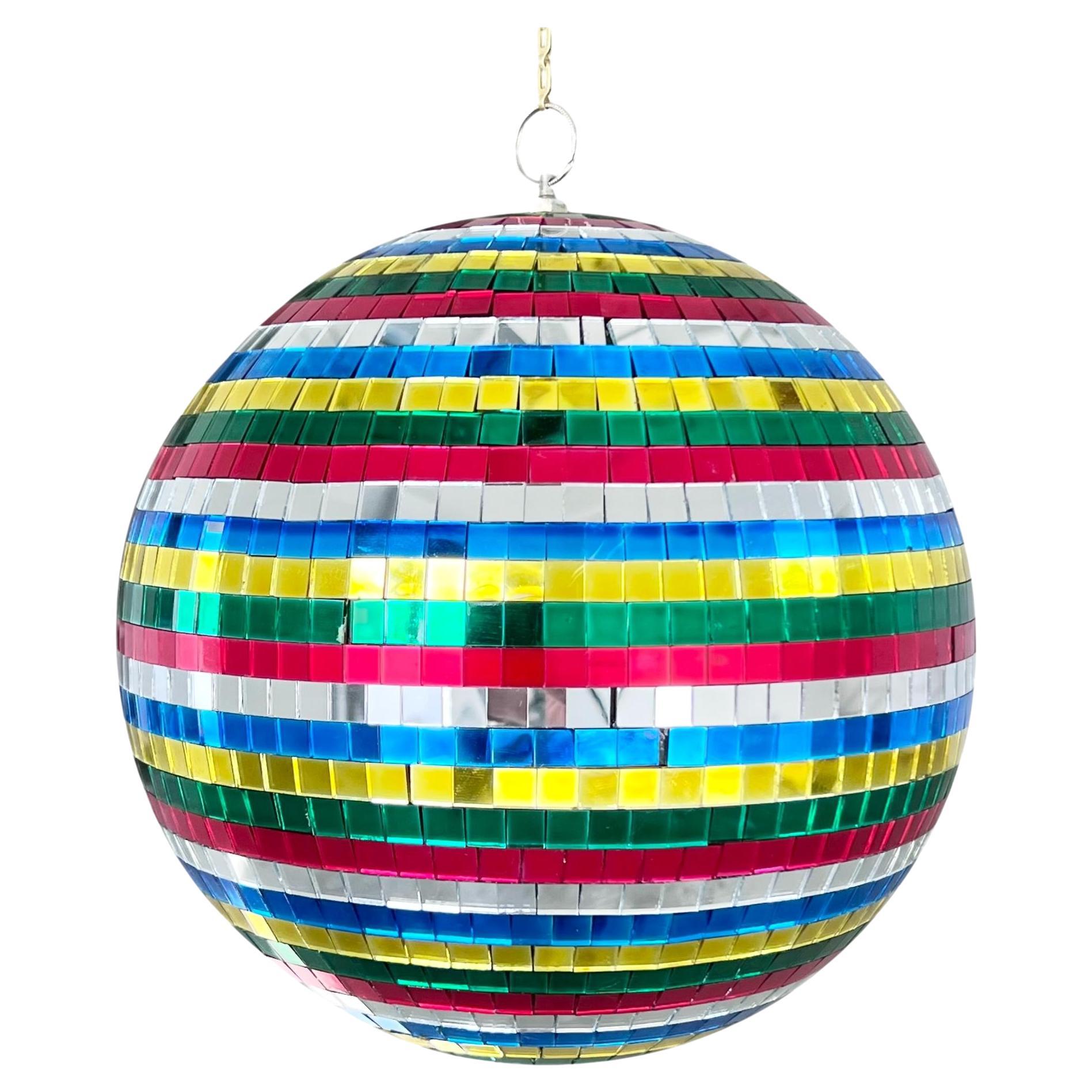 Regenbogen-Mosaikglas-Discokugel, 1970er Jahre, USA
