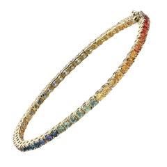 Pulsera de zafiro arco iris multicolor Naturl