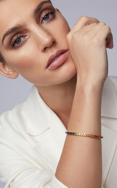 Rainbow Multi-Color Stones Gold Tennis Bracelet