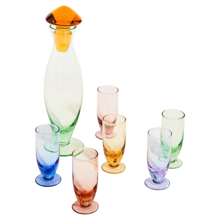 Rainbow Murano Decanter Set at 1stDibs