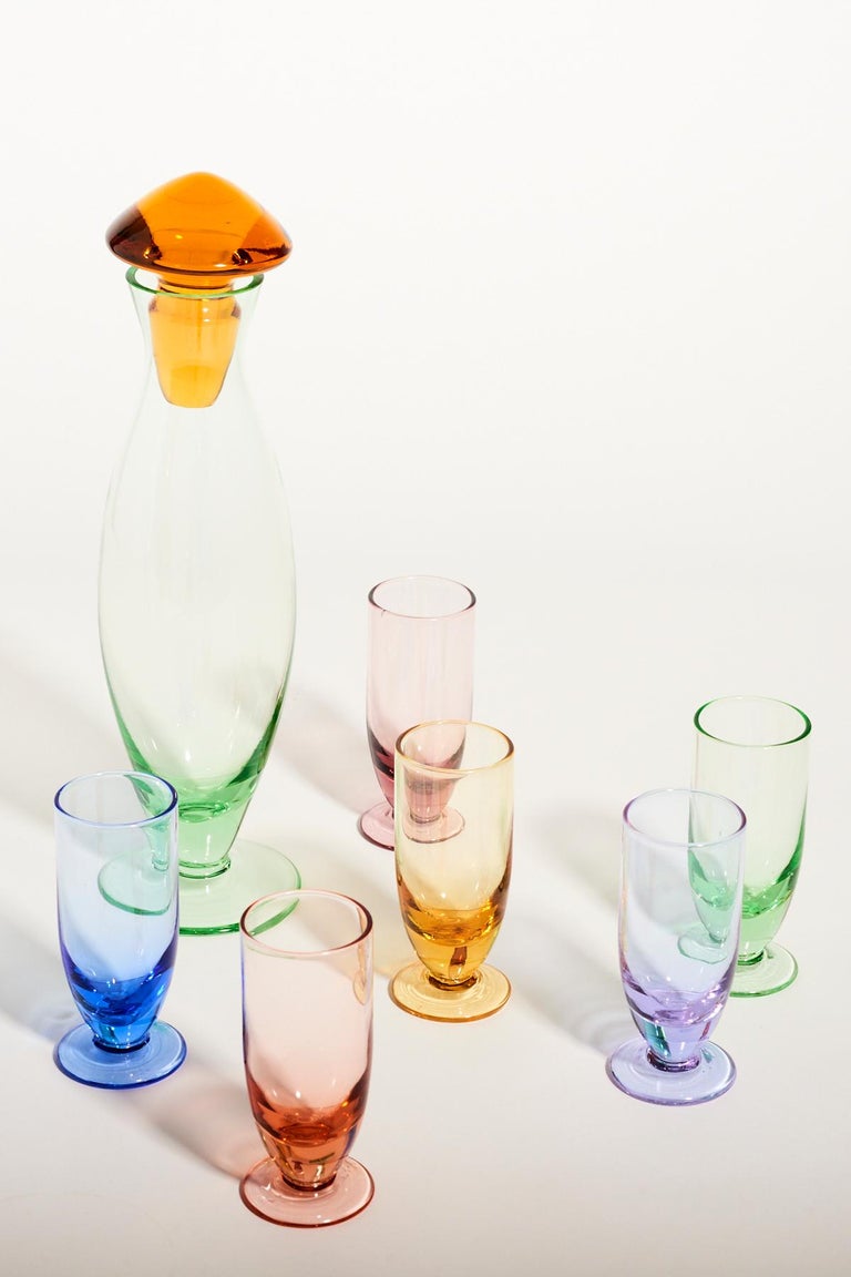 Rainbow Murano Decanter Set at 1stDibs