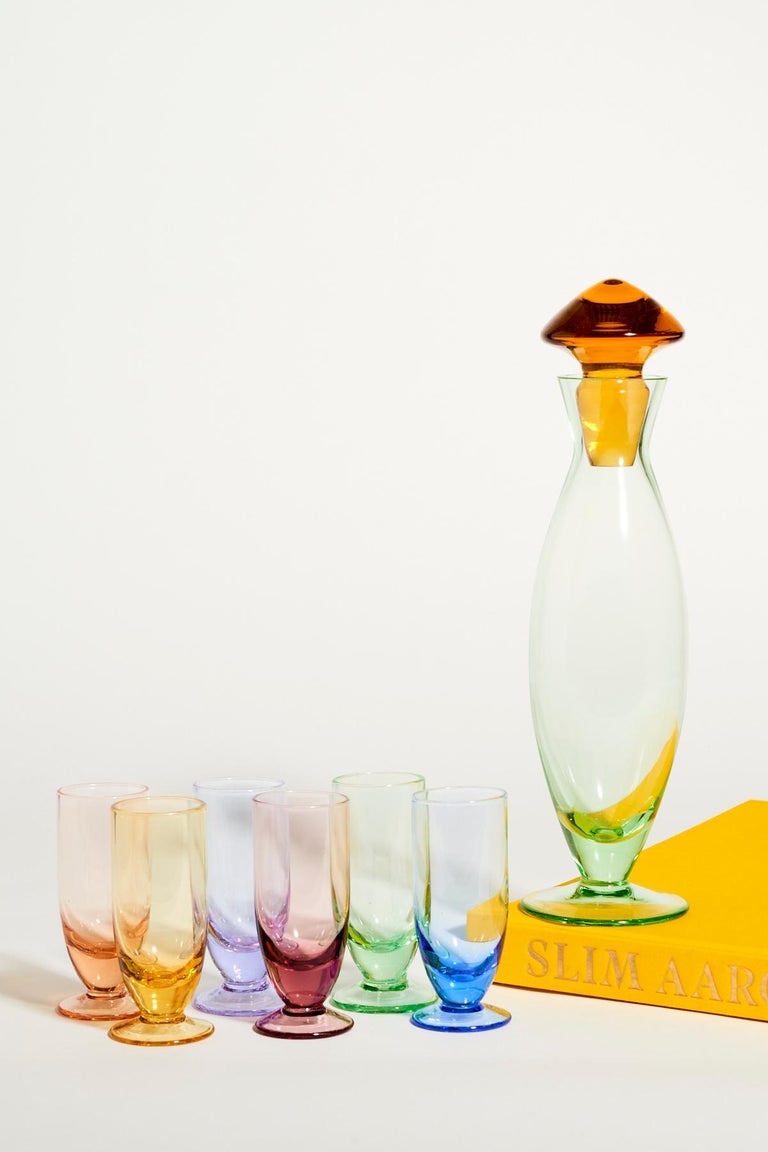 Rainbow Murano Decanter Set at 1stDibs