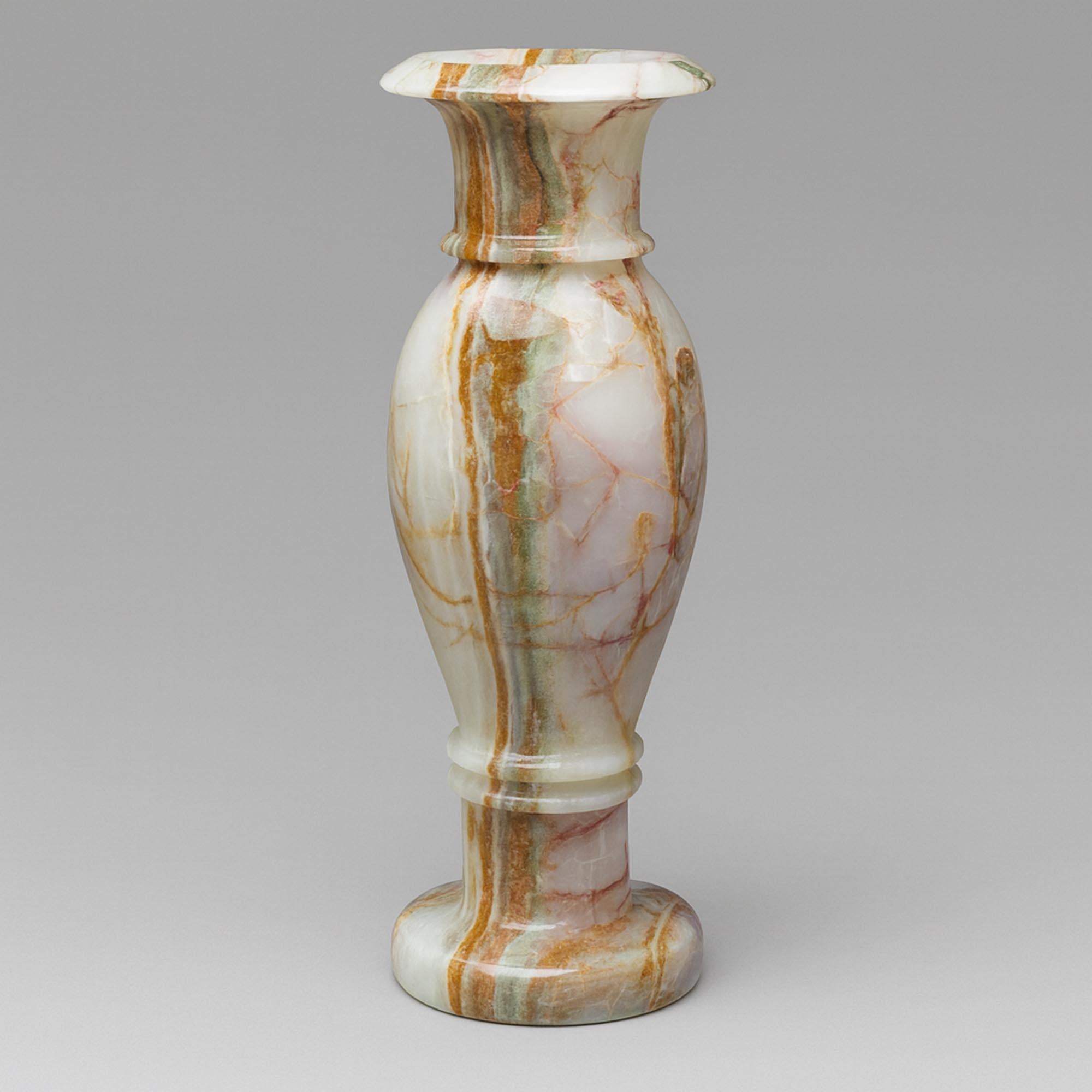 Banded Onyx Vase (Second of a Pair) For Sale 1
