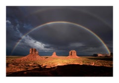 Arc-en-ciel au-dessus de Monument Valley, tirage d'art de photographie de paysage en couleur