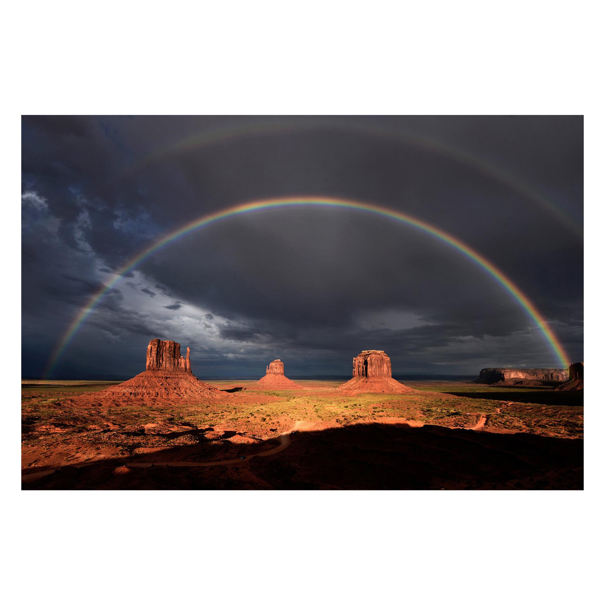 Rainbow over Monument Valley, Landscape Color Photography Fine Art Print For Sale