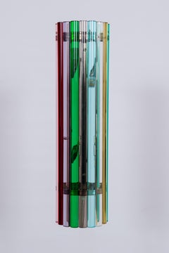 Rainbow Pair of Sconces in Blown Murano Glass Giovanni Dalla Fina Contemporary