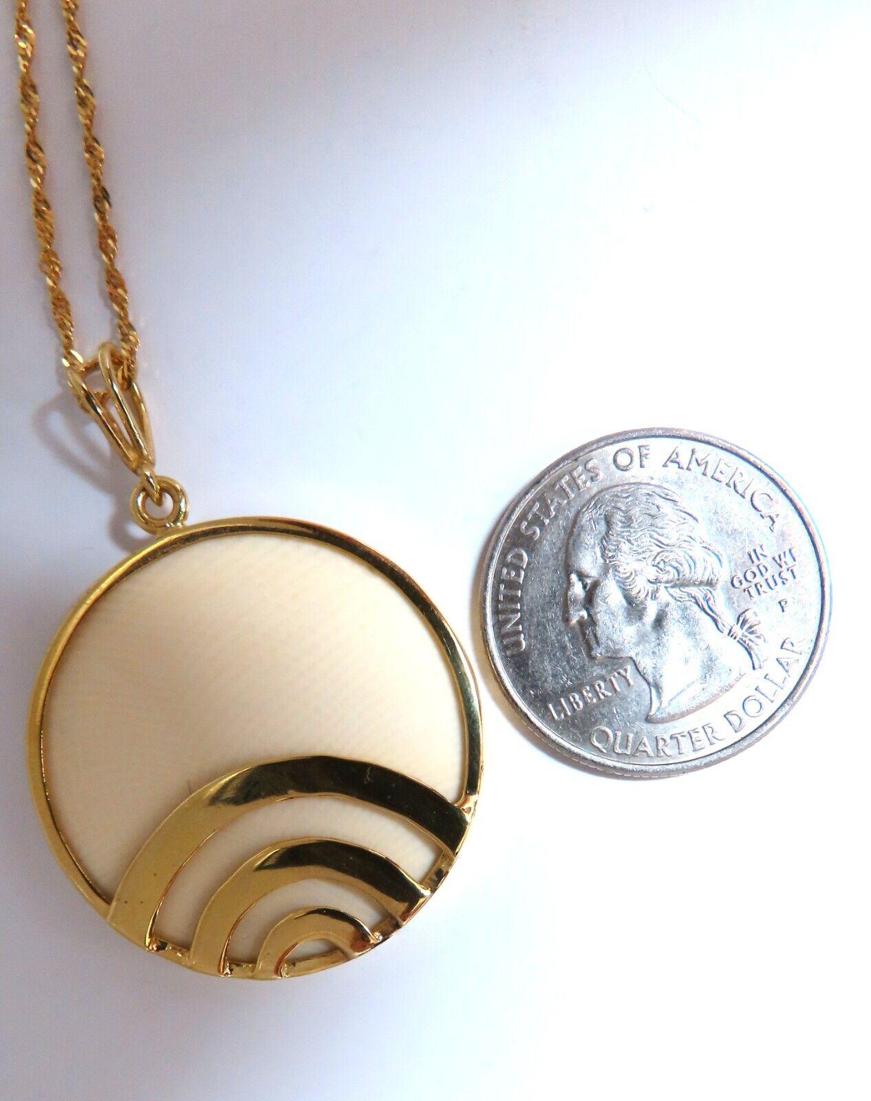 Collana di quarzo beige Rainbow Ray 18kt in vendita 3