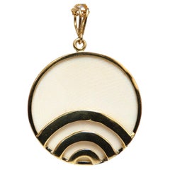 Collana Rainbow Ray in quarzo beige 18kt*