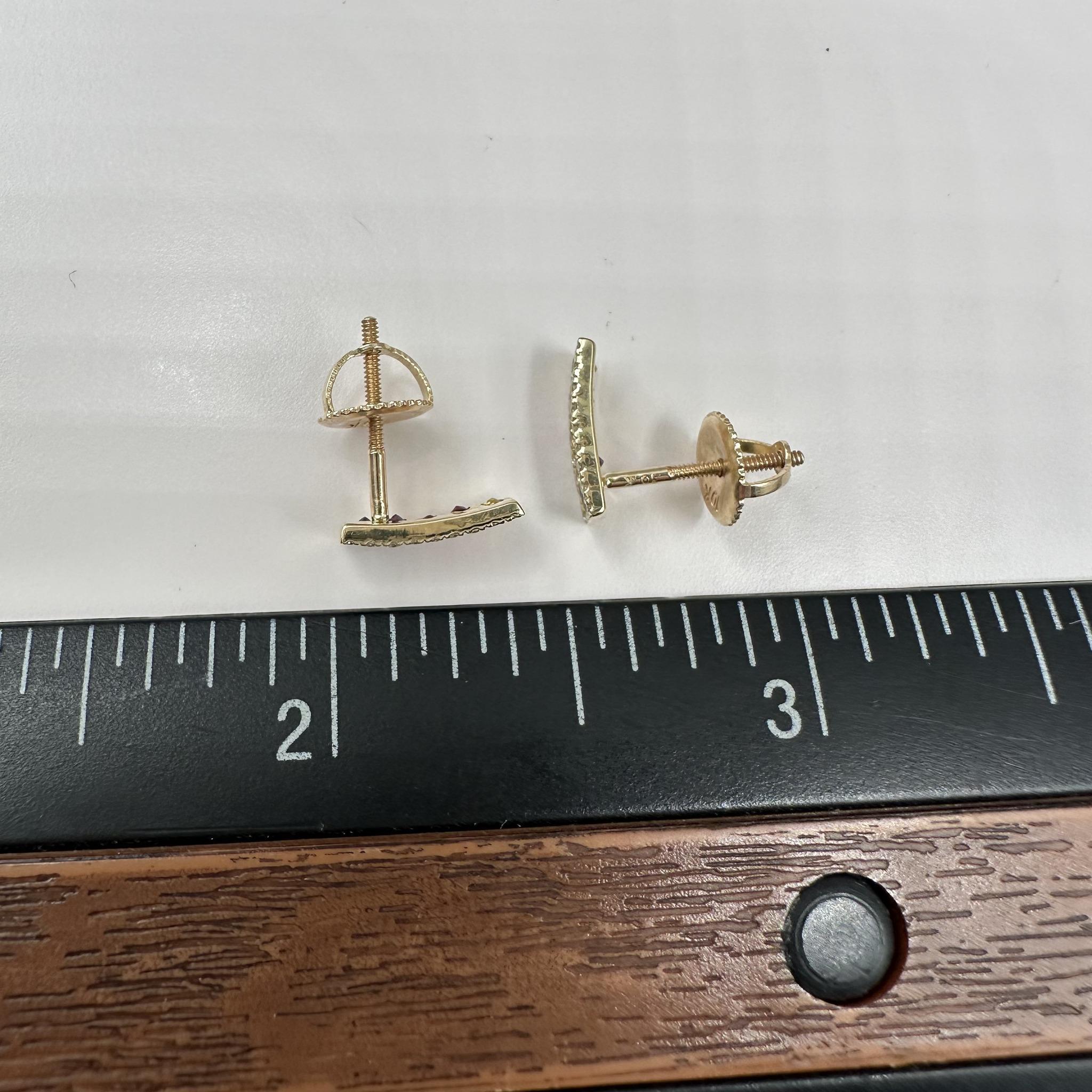 Donna Orecchini con zaffiro e diamante in oro giallo 10kt - 0,20ctw, nuovi in vendita