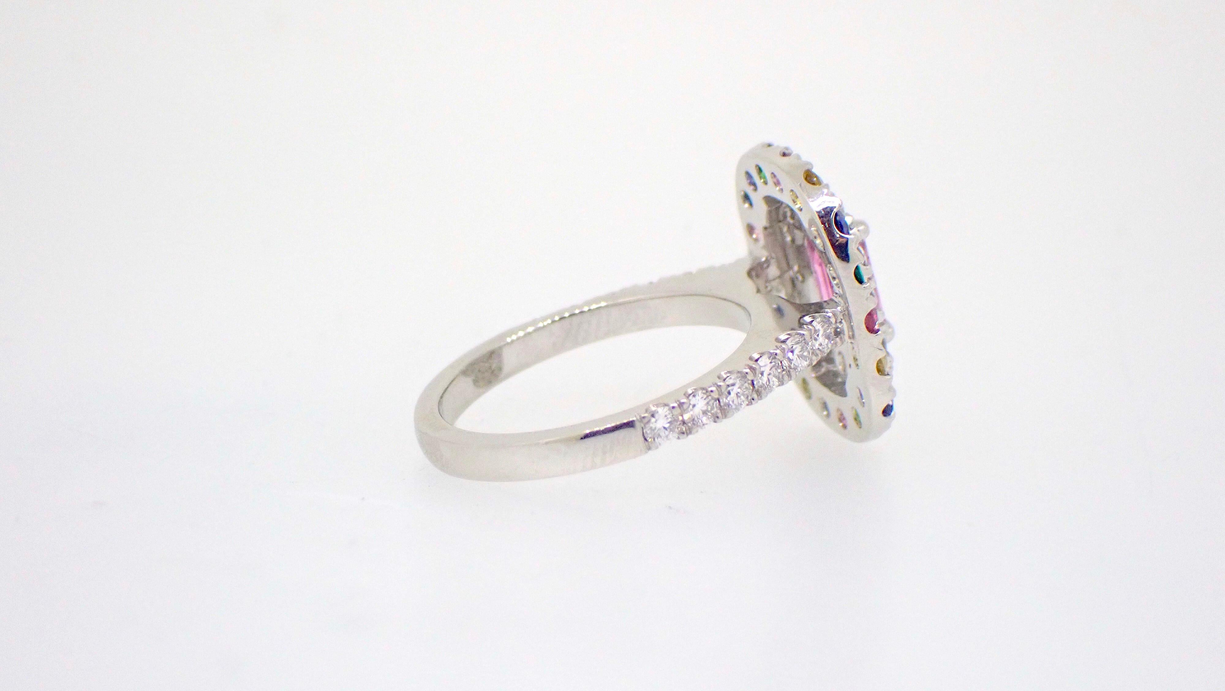 rainbow sapphire engagement rings