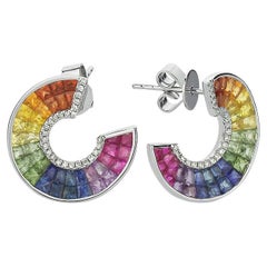 Used Rainbow Sapphire Earrings