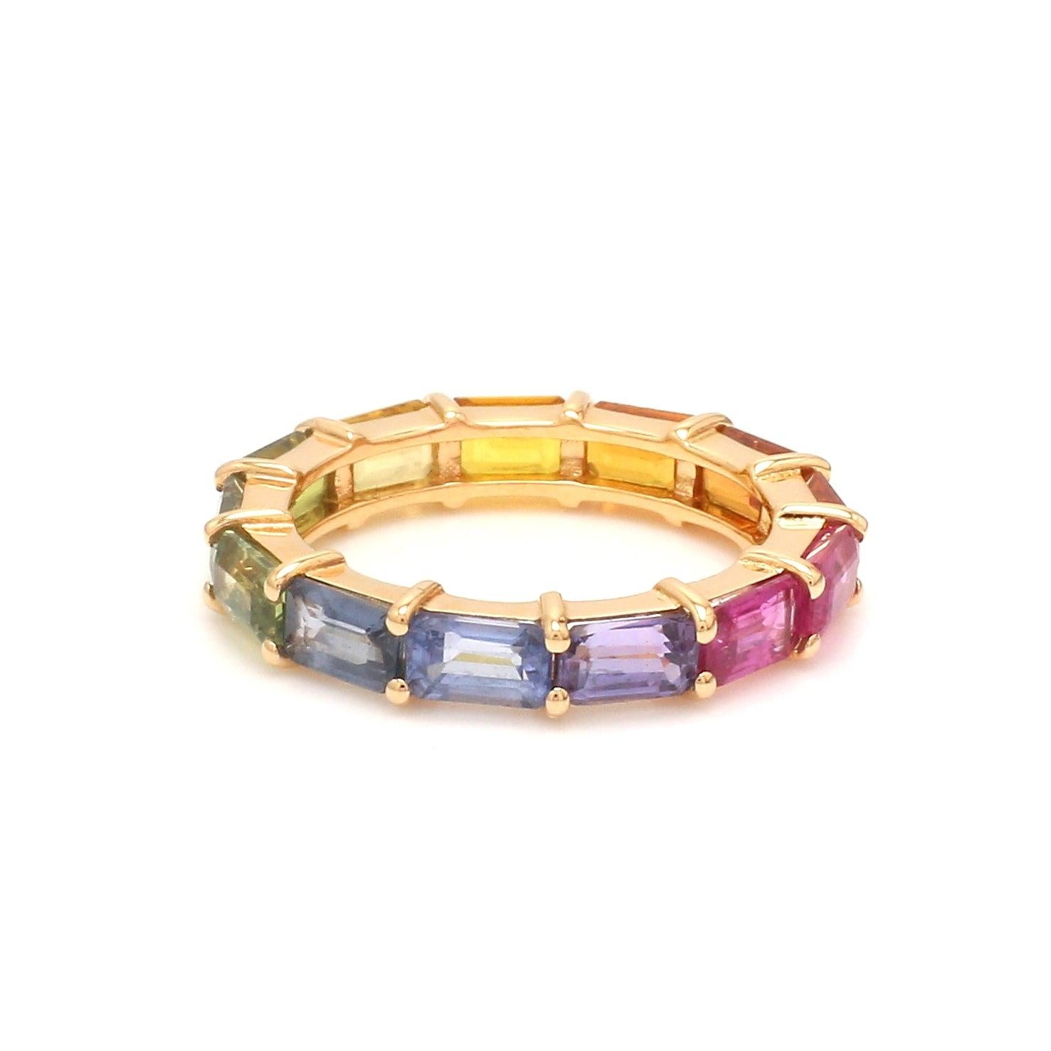 Gemstone : Rainbow Sapphire  

Type : Natural

Shape : Octagon

Size : 5x3 MM

Weight : 5.52 Carats

Metal : Gold

Size : All sizes are available

Customisation : Available

WA:AV

JPRG-917



This is a Brand new Piece

. Its very hard to capture