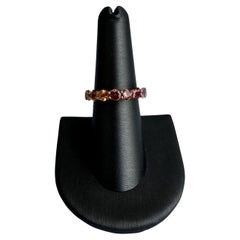 Rainbow Sapphire Eternity Ring in 14kt Yellow Gold - 5.04ctw, Size 7, New