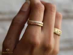 Rainbow Sapphire Full Eternity Unique Wave Band