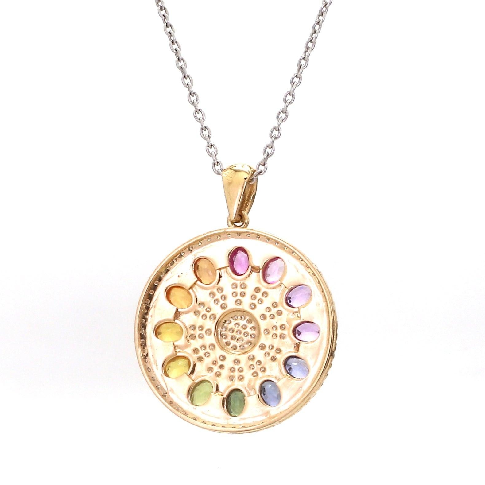 Gemstone : Rainbow Sapphire 

Type : Natural

Shape : Oval

Weight : 2-3 Carats

Size : 4x3MM

Diamond Weight : 0.50 Carats

Diamond Color : F-G

Diamond Clarity : Slightly Included

Metal : Gold



This is a Brand new Piece

. Its very hard to