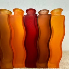 Juego de 8 jarrones Vintage Ikea Wave Squiggle Skämt , años 90