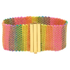 Rainbow Silk Weaved Cuff