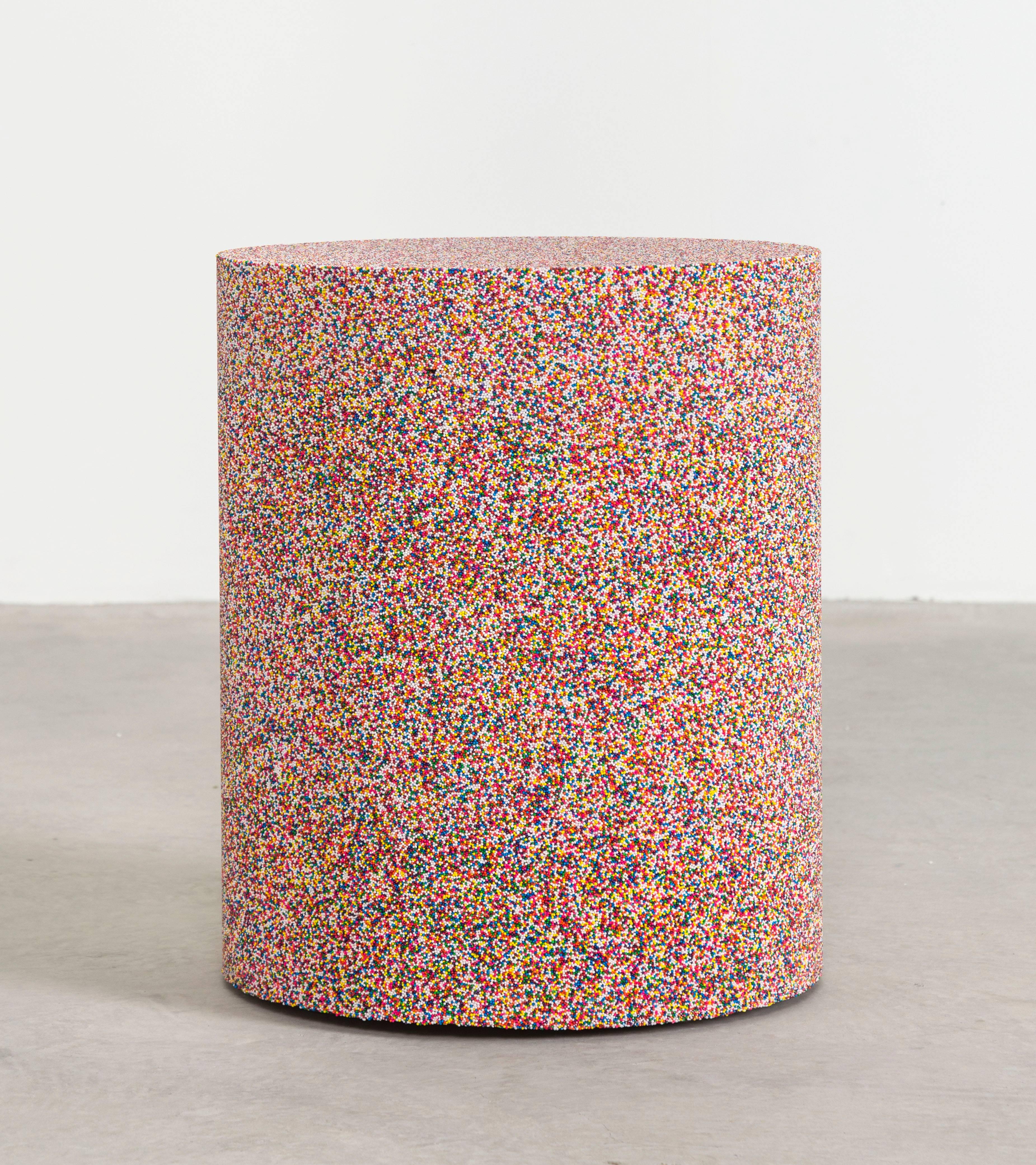 Rainbow Sprinkle Drum by Fernando Mastrangelo In New Condition For Sale In Brooklyn, NY
