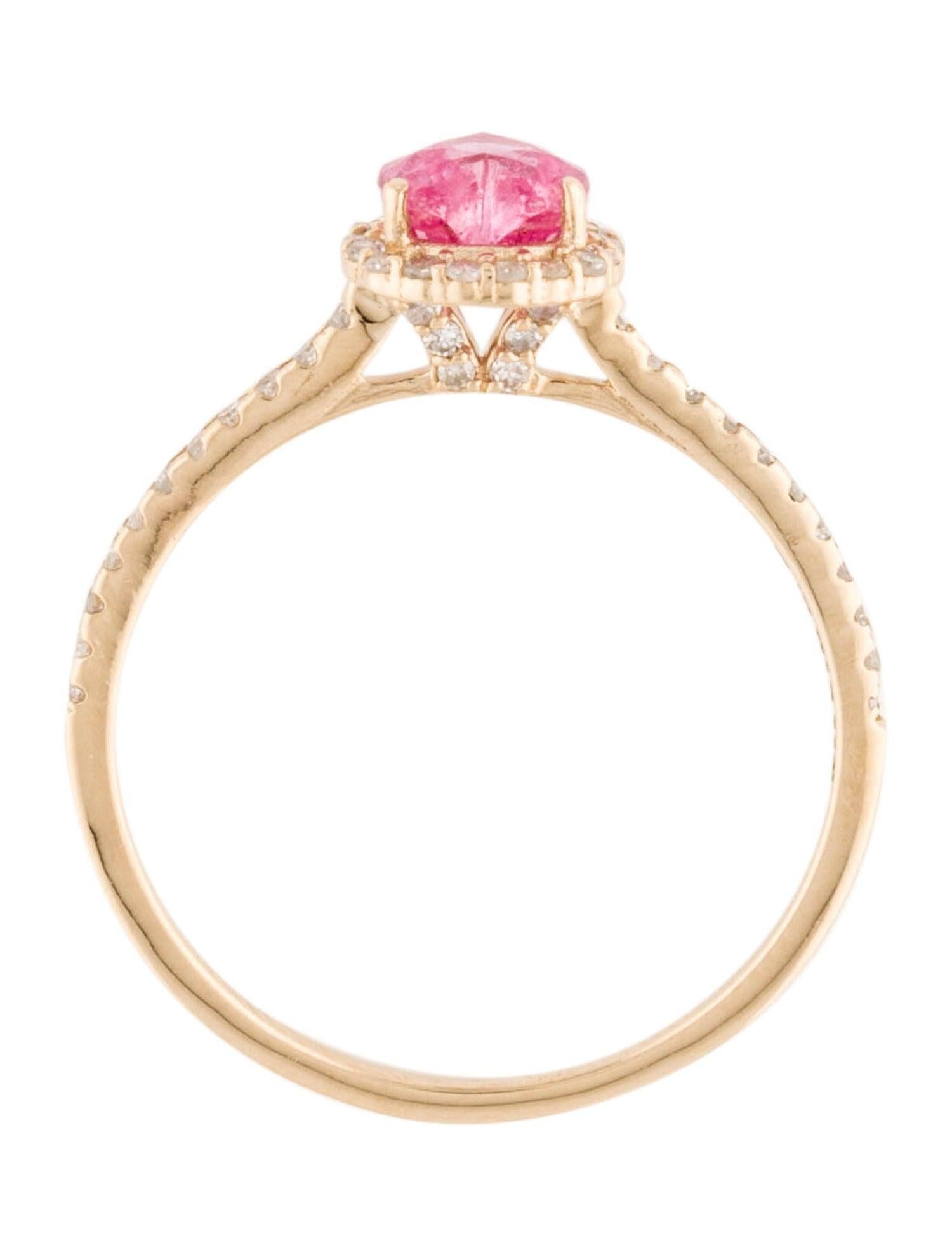 Gorgeous 14K Pink Sapphire & Diamond Cocktail Ring - Size 7  Elegant Jewelry In New Condition For Sale In Holtsville, NY