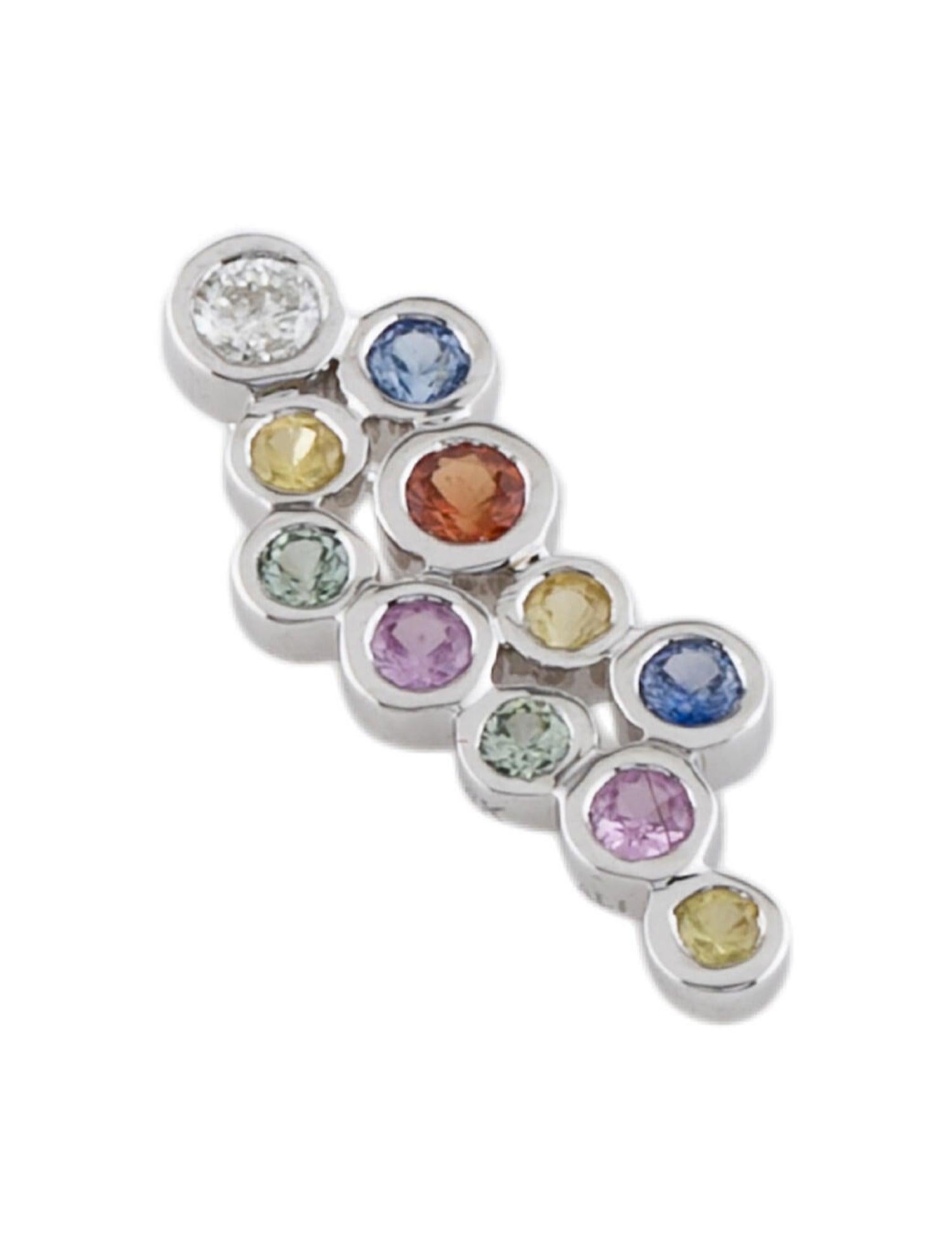 Women's 14K Sapphire & Diamond Pendant - Elegant & Timeless Gemstone Statement Piece For Sale
