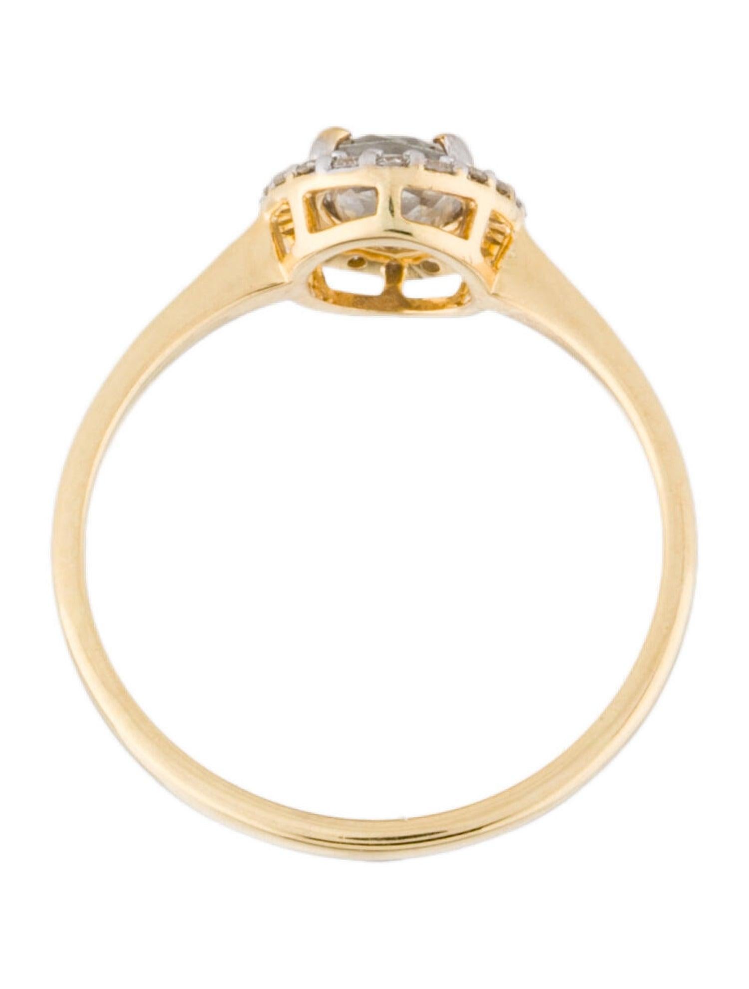 Atemberaubender 14K Saphir & Diamant Cocktail Ring - Größe 7.25 - Timeless Design im Zustand „Neu“ im Angebot in Holtsville, NY