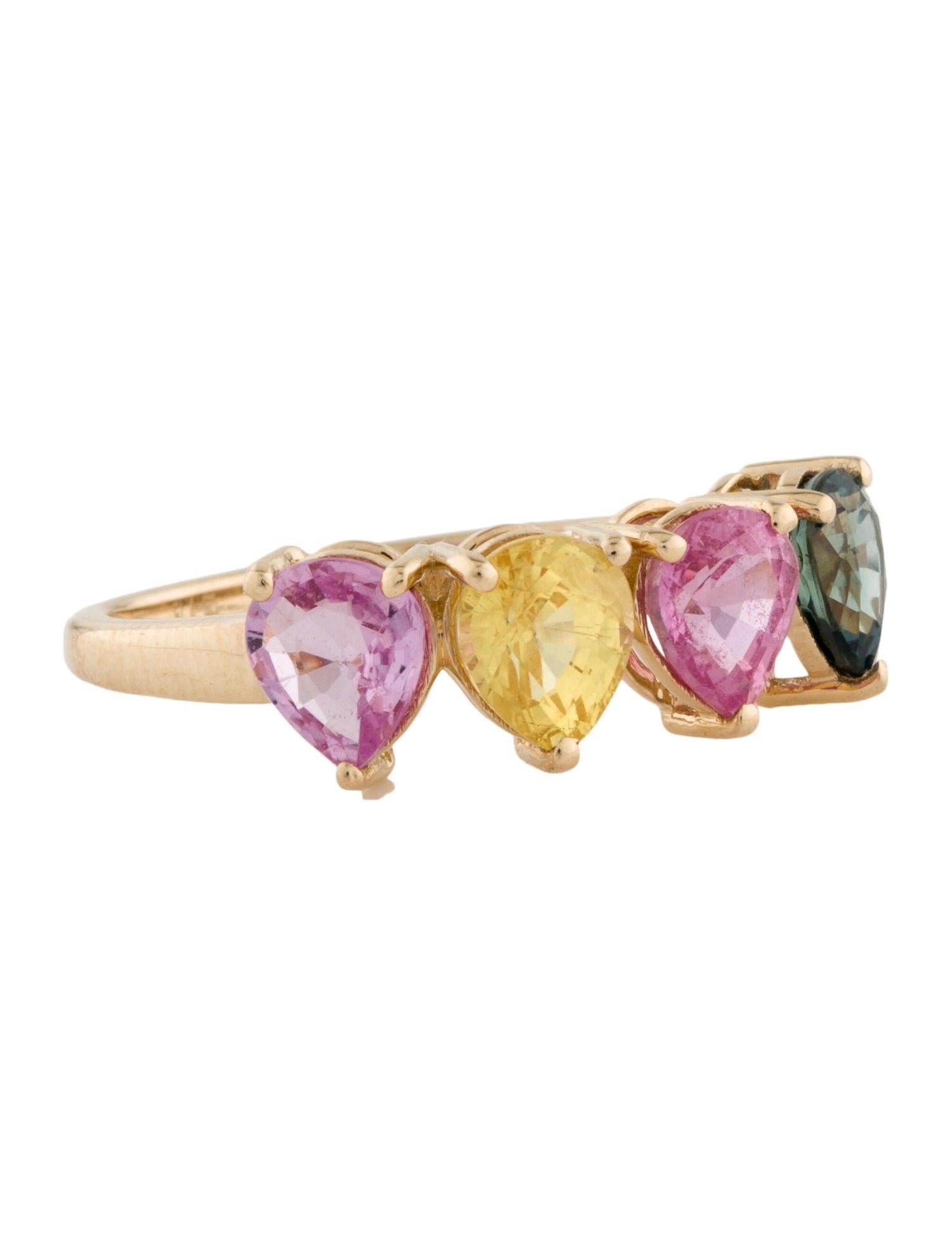 Dive into a world of vibrant hues and radiant elegance with our Rainbow Symphony Multi Sapphire Ring. This exquisite piece from the Jeweltique collection is a celebration of nature's finest gemstones, capturing the kaleidoscope of colors that grace